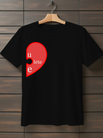 تیشرت با متن Heart puzzle (طرح ۲)