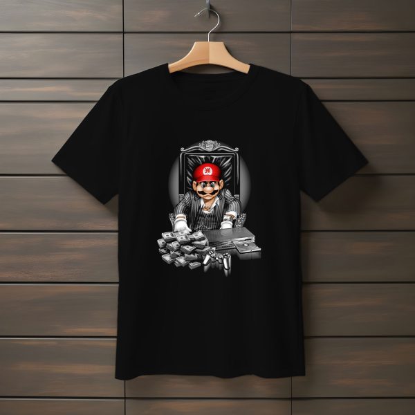تیشرت با طرح Mario Godfather