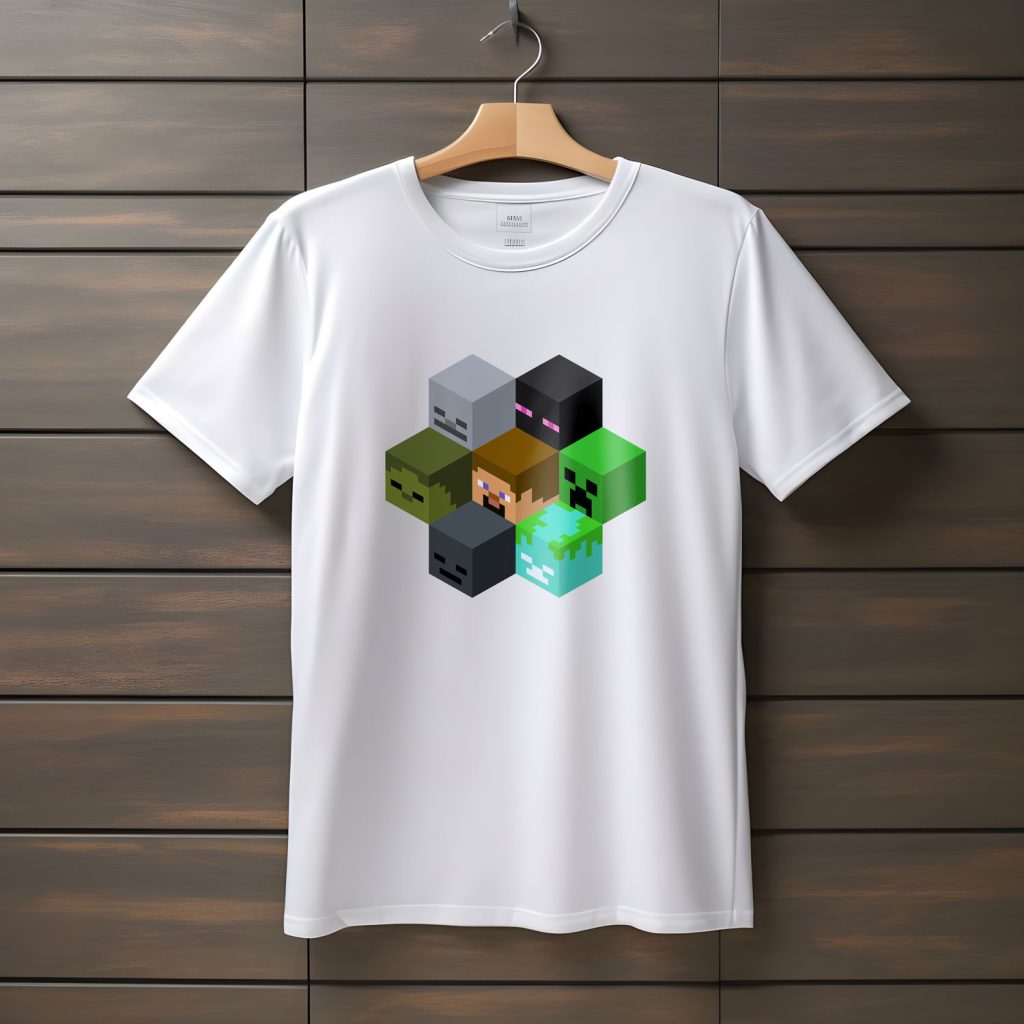 تیشرت بازی Mincraft (طرح ۲)