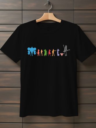 تیشرت با انیمه One piece all crew (طرح ۳)