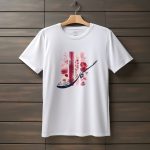 تیشرت با متن گل عشقم را چیدی دانه به دانه چه عاشقانه (طرح ۱)